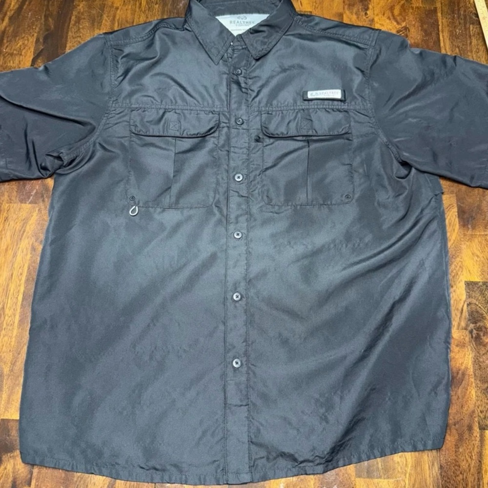 Real Tree Button-Up Shirt Fishing Mens L - Picture 1 of 9